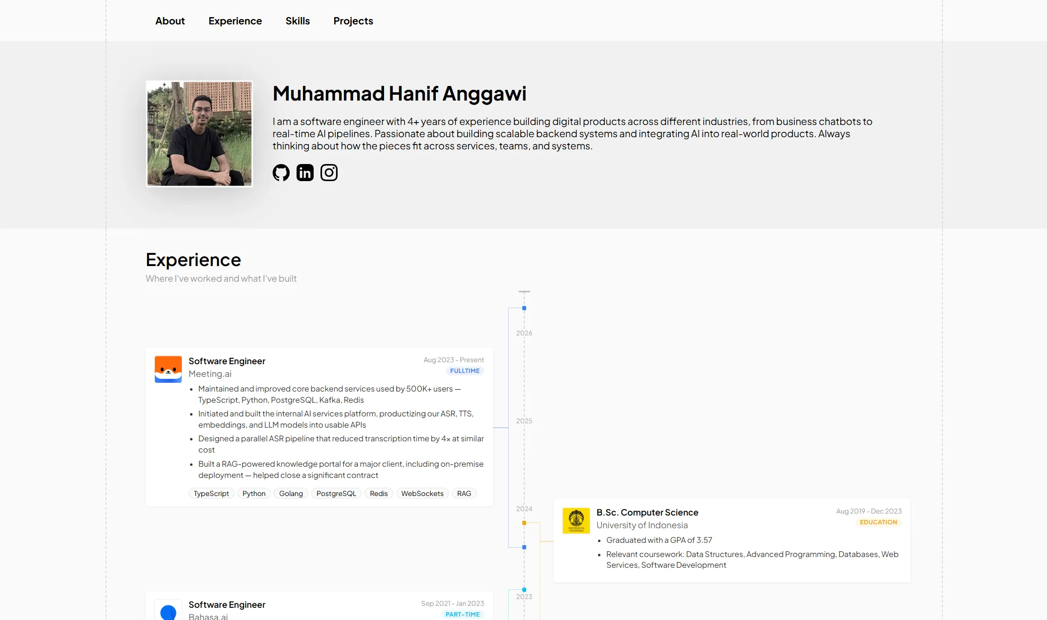 Web Portfolio screenshot