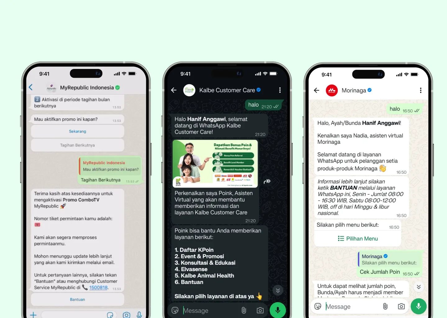 Enterprise WhatsApp Chatbots screenshot